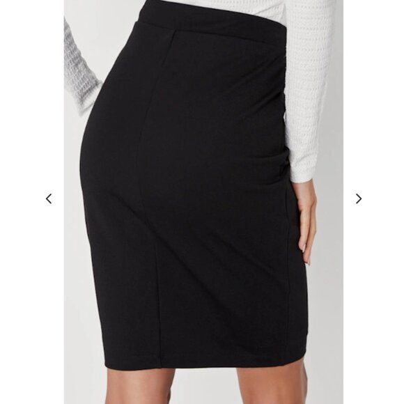 Pencil It In Black Bodycon Pencil Skirt - Picture 3 of 7